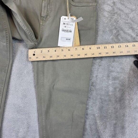 Zara Z1975 Basic Jeans Womens 4 Olive Green Mid Rise Skinny Fit Stretch Denim - Picture 9 of 14